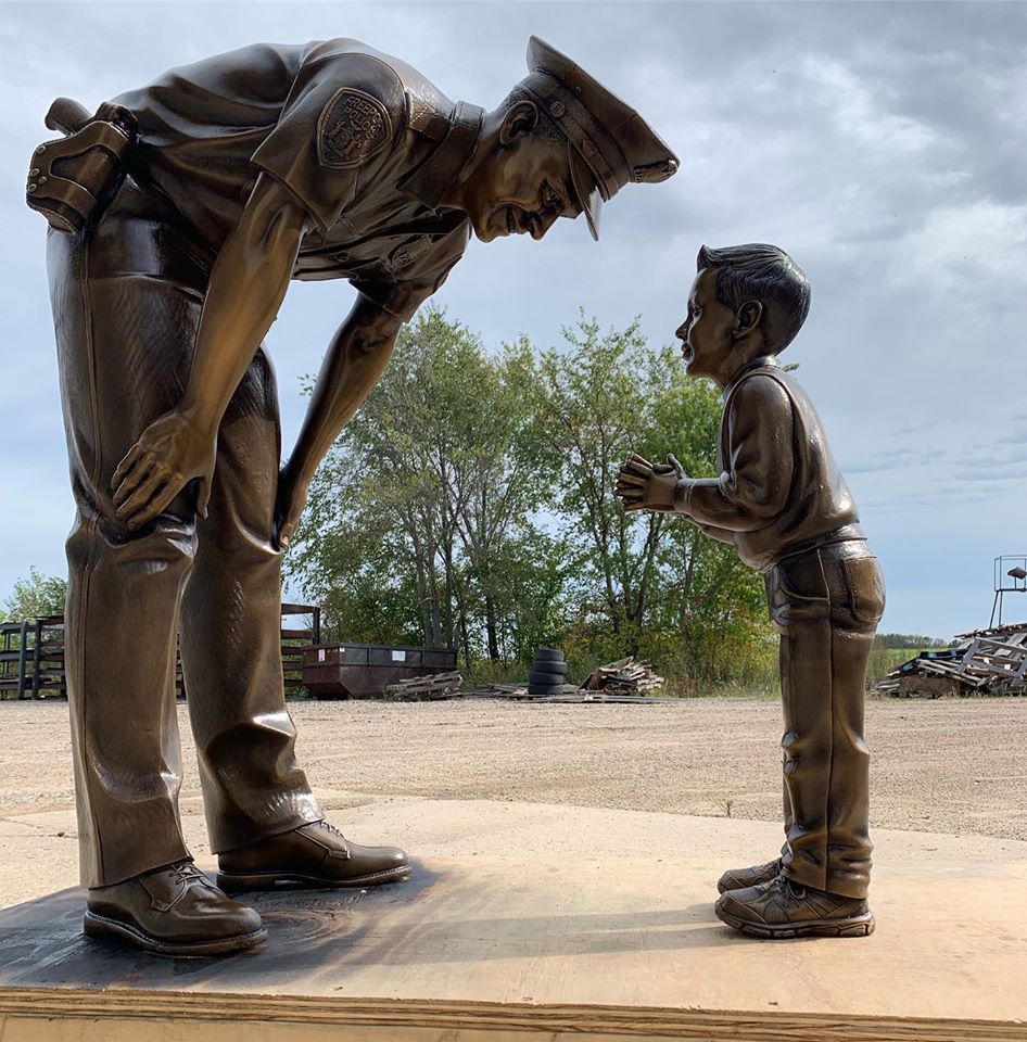 Police bronze statue Brodin Studios Freeport NY